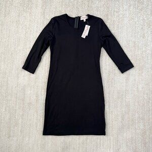 NWT Philosophy Black Stretch Midi Dress M